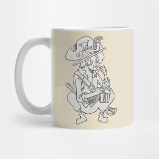 Anime Hand Drawn Art Eating a Snack Mug